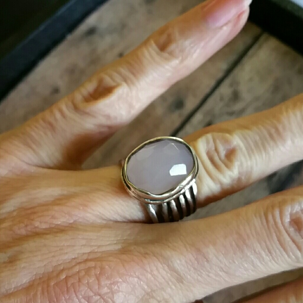 Silpada rose quartz ring